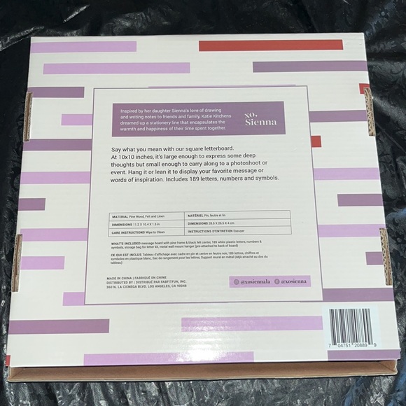 XO Sienna Felt Message Board & 189 Letters Etc NWT - Picture 3 of 4